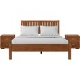thumbnail image 1 of Camden Isle Graham Platform Bedroom Set | Slatted Headboard | King, Walnut, 1 of 11
