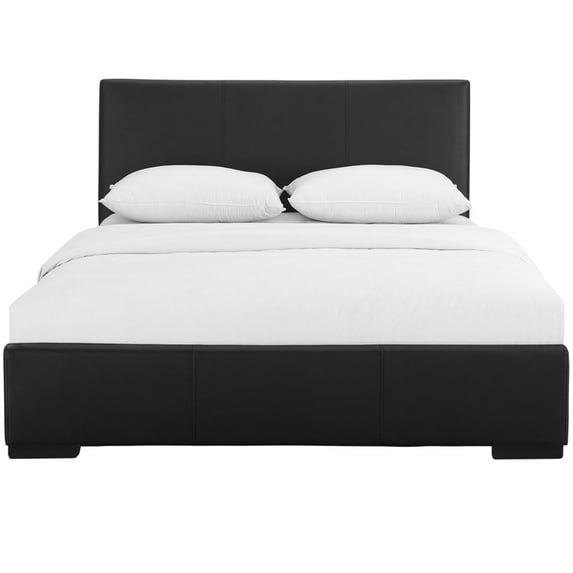 Camden Isle Hindes Platform Bed | Upholstered | Low Profile | Full, Black