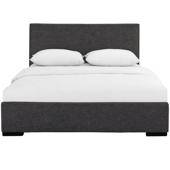 Camden isle Hindes Upholstered Platform Bed, Grey, King/ Grey