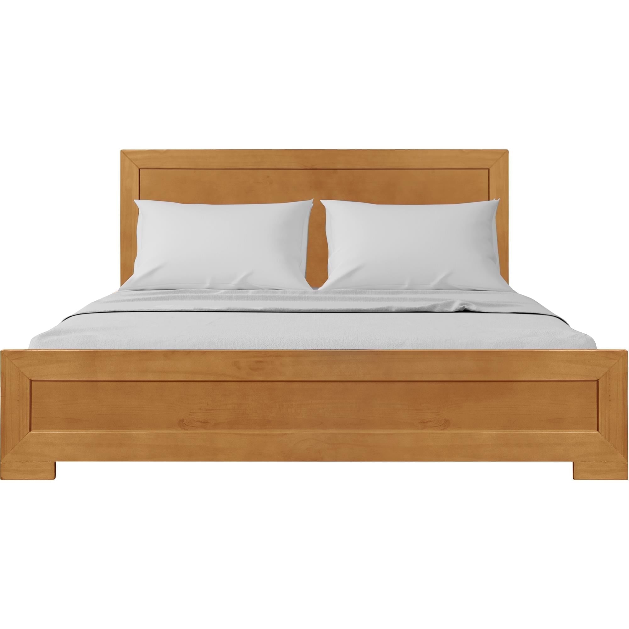 Oxford Full Size Oak Wood Platform Bed with Headboard