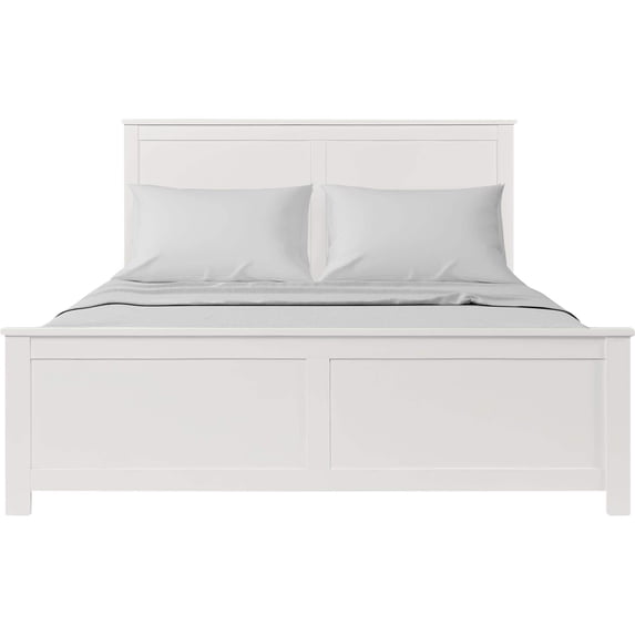 Camden Isle Winston Platform Bed | Paneled Headboard | King, White