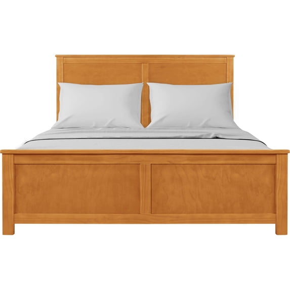 Camden Isle Winston Platform Bed | Paneled Headboard | Queen, Cherry
