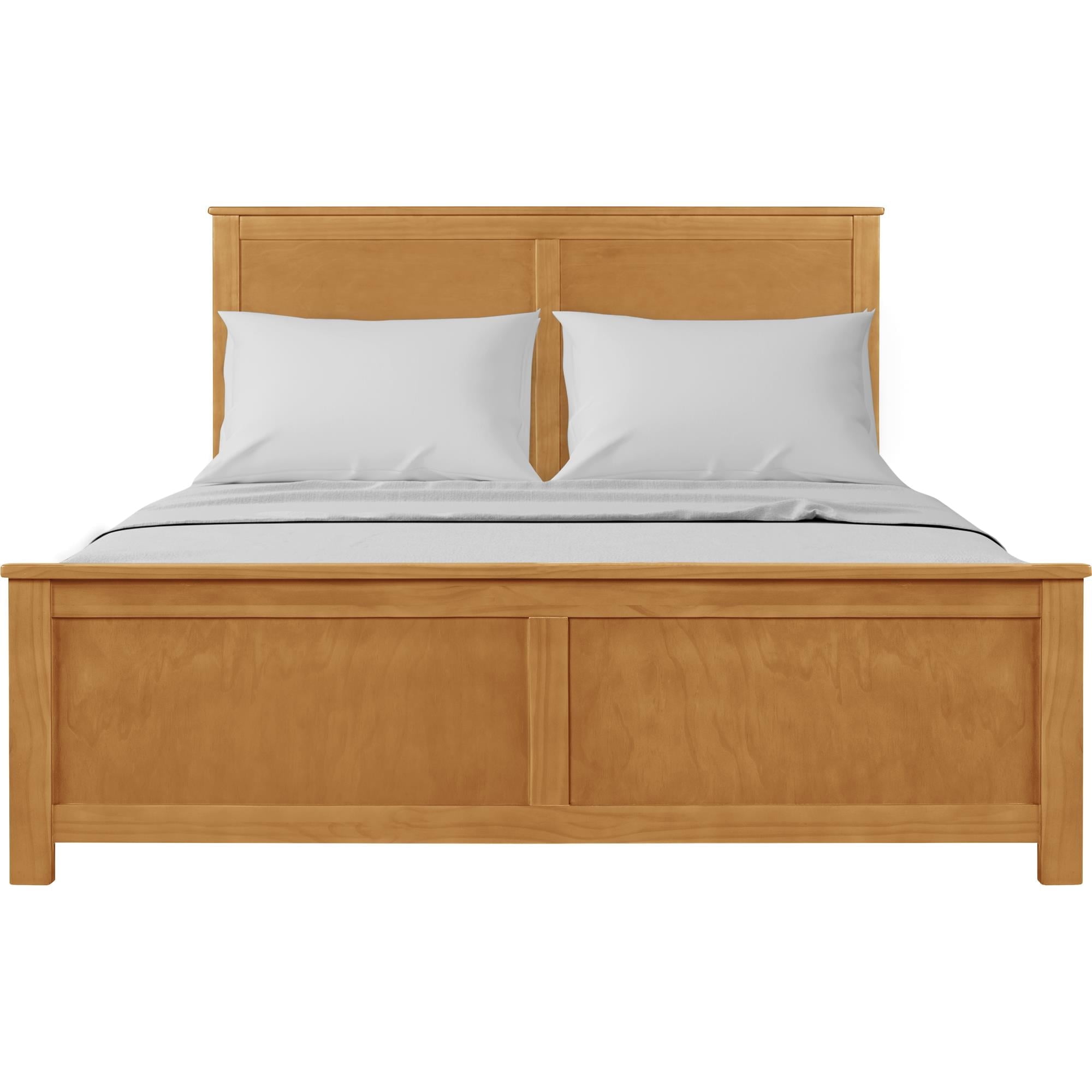 Winston Oak Queen Platform Bed with Paneled Headboard