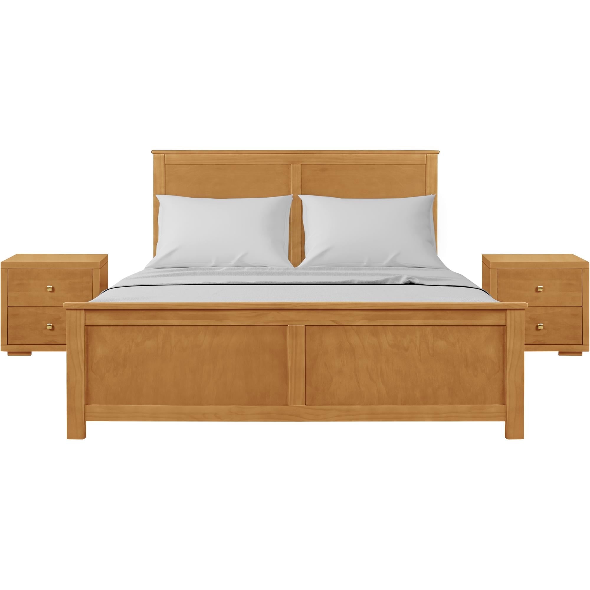Winston Oak Queen Platform Bed with Nightstands