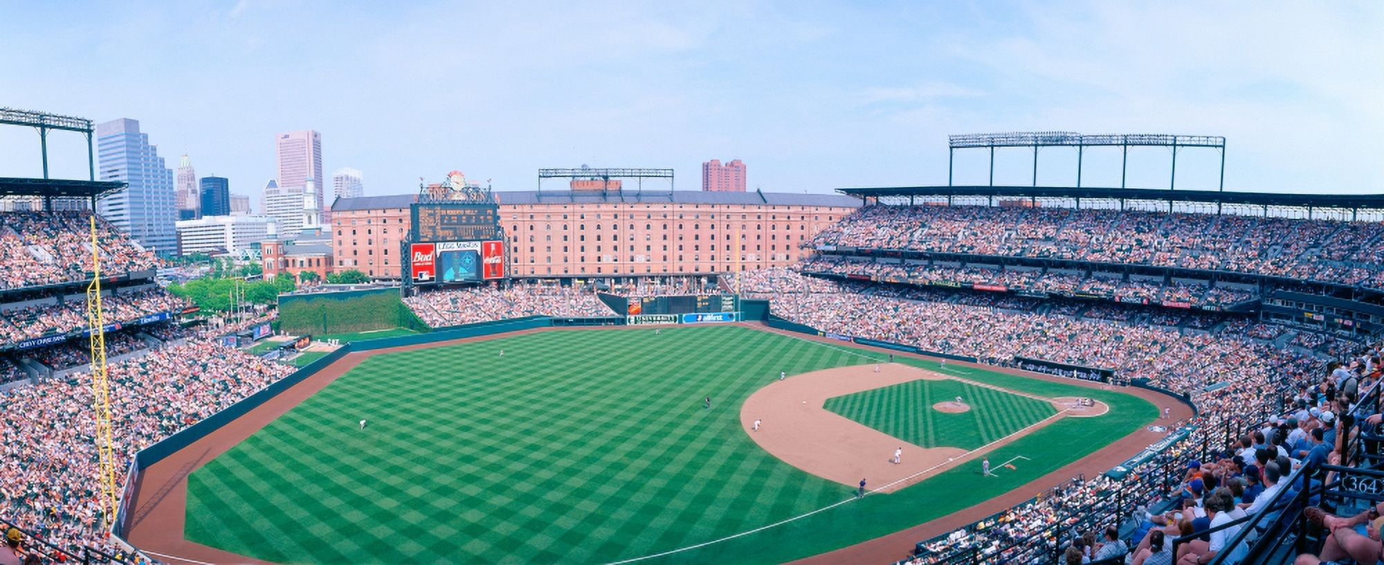 Camden Yard Stadium Baltimore Orioles v Rangers Maryland Canvas Art - Panoramic Images (27 x 9)