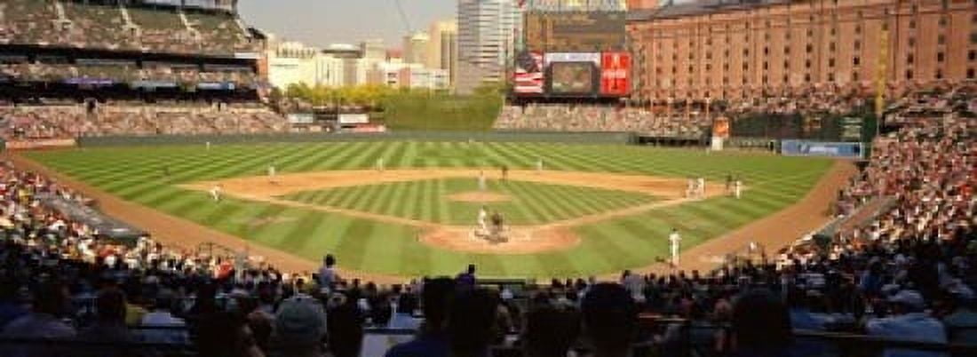 Camden Yards Baseball Game Baltimore Maryland USA Canvas Art - Panoramic Images (18 x 7)