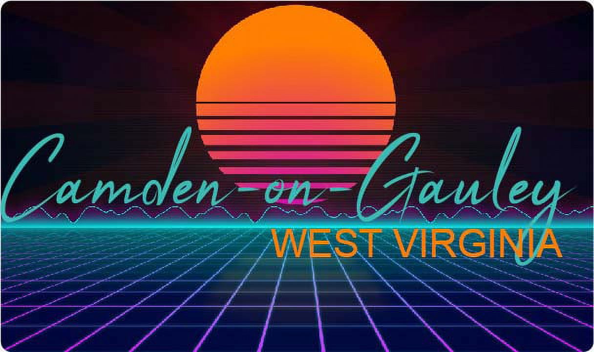 CamdenonGauley West Virginia 2 X 1.25Inch Vinyl Decal Stiker Retro