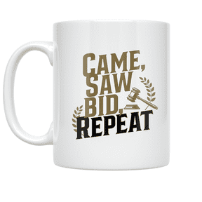 Came, Saw, Bid, Repeat - Charity Auction Enthusiast - 11 oz Ceramic Coffee Mug