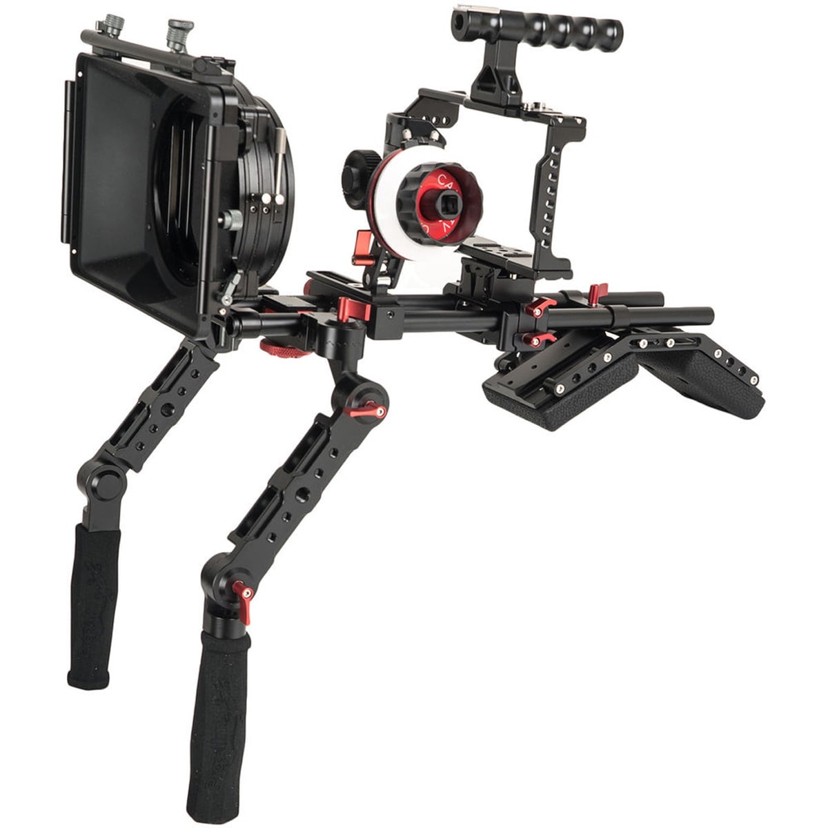 Came-TV BMPCC 4K Plus Shoulder Rig Mattebox A/B Follow Focus 15mm