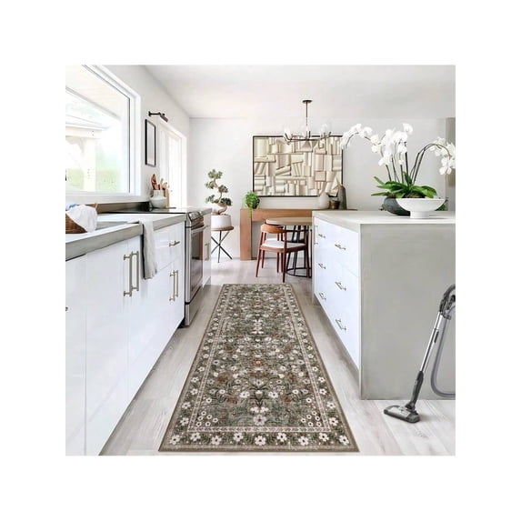 Camel-10*13 feet Retro Mottled Flowers Area Rug Boho Design Non ...