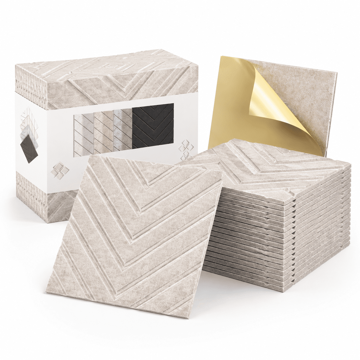 Camel 12 Pack Arrow Acoustic Dampers Sound Proof Foam Panels - Walmart.com