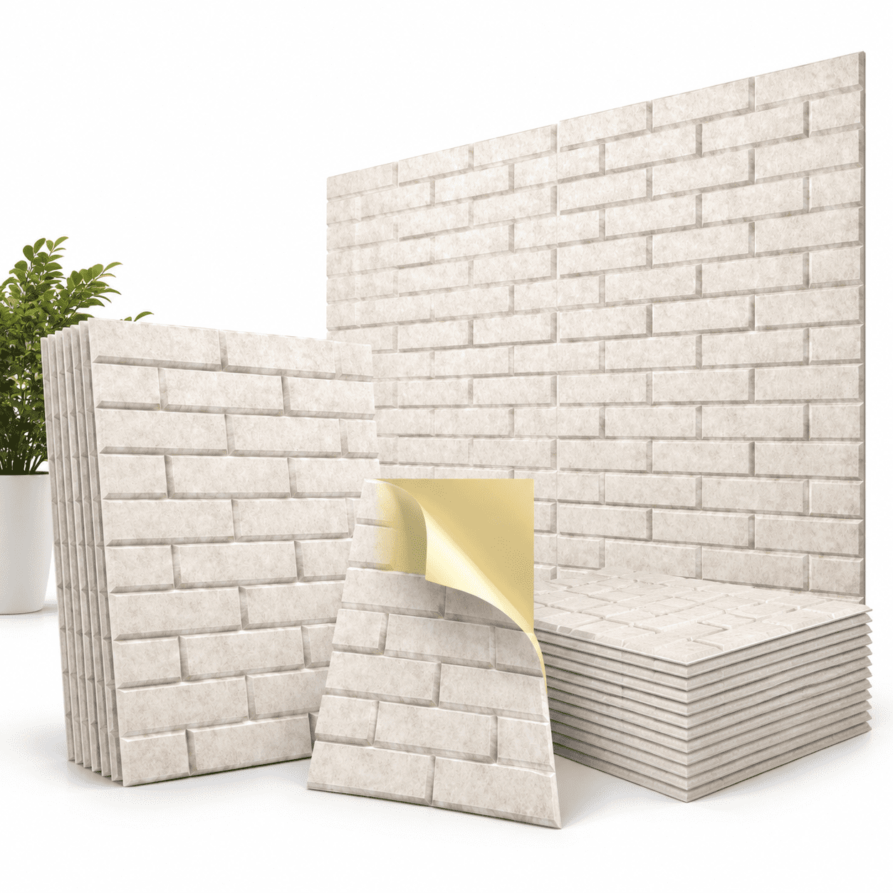 Camel 24 Pack Brick Acoustic Dampening Panels Sound Proof Foam for ...