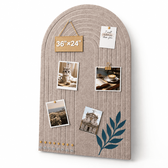 Camel 36"x24" Arched Felt Bulletin Board with Pins and Stickers