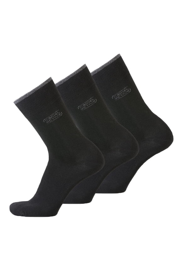 Men's Socks, 3-Pack - Basic Socks, Organic Cotton Black 39-42
