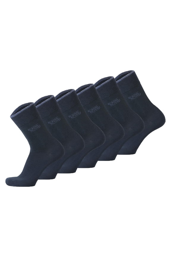 Men's Socks, 6-Pack - Basic Socks, Organic Cotton Dark Blue 39-42