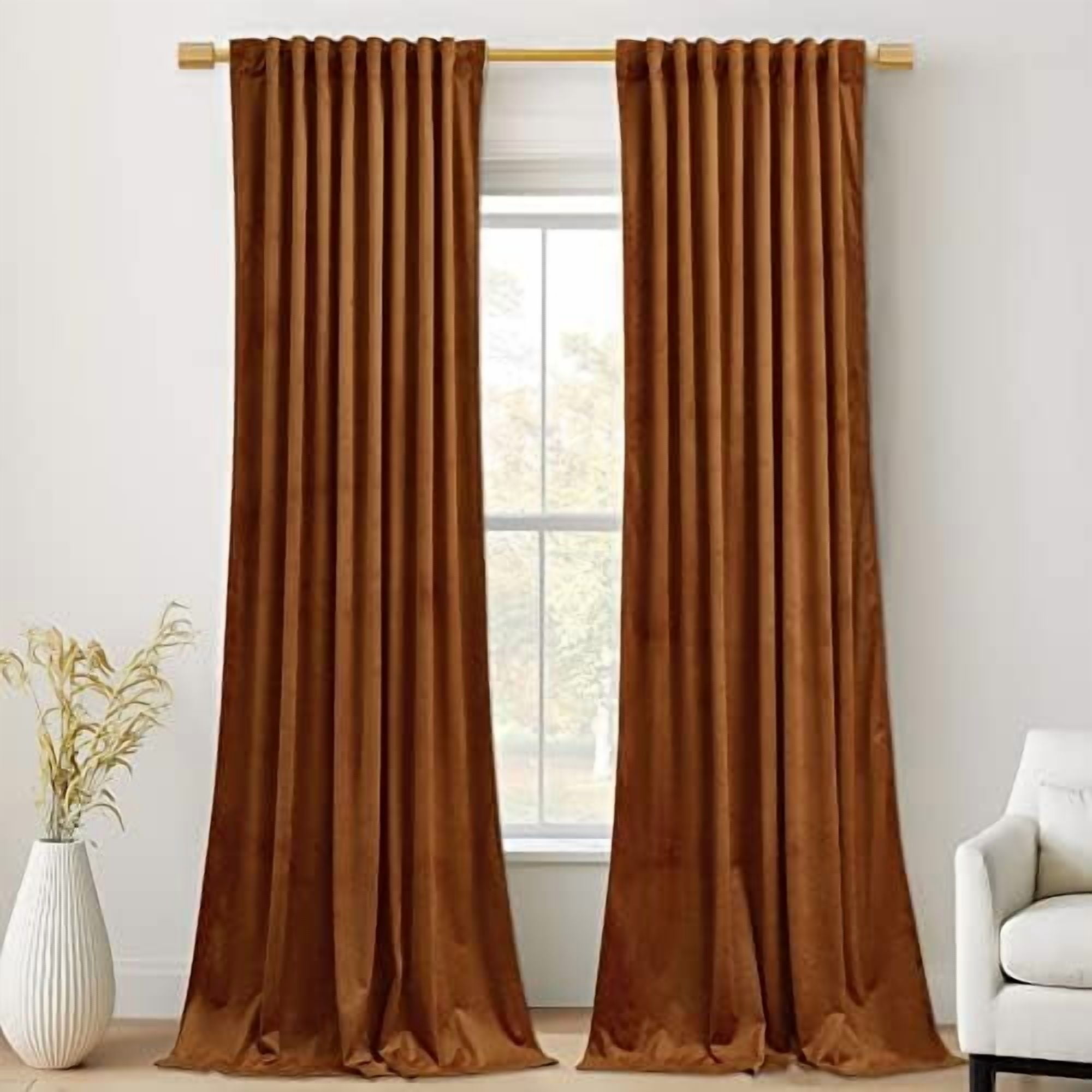 Take A Look About Camel Velvet Curtains