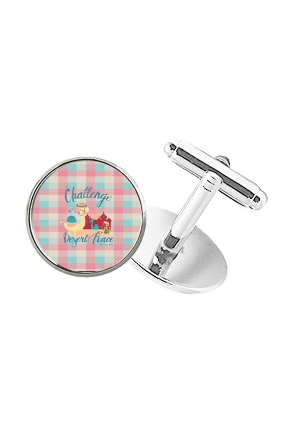 Camel Bird Castle Red Blue Square Round Button Cuff Clip Stud Cufflinks