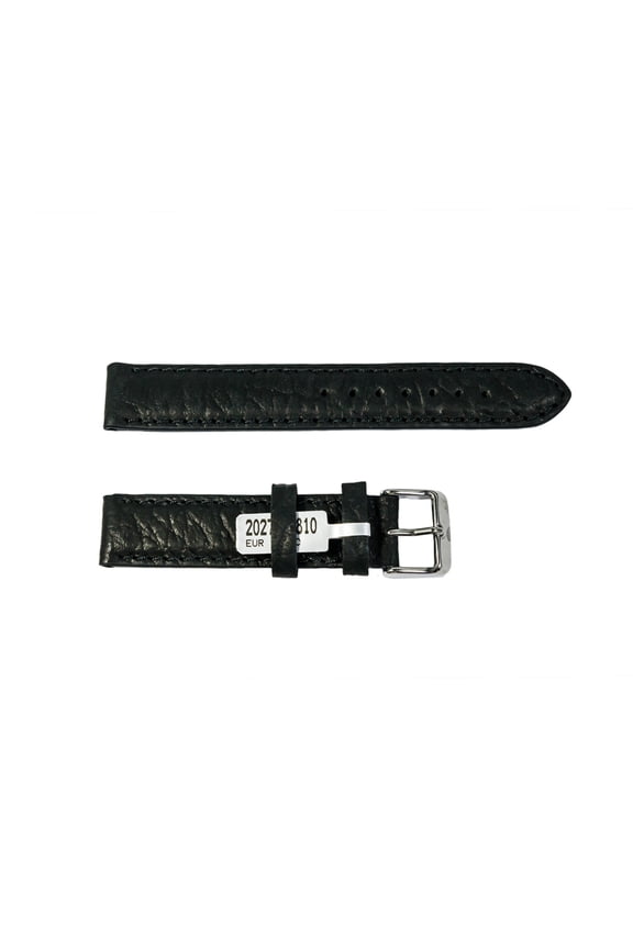 Camel Bison watch black leather strap 18mm