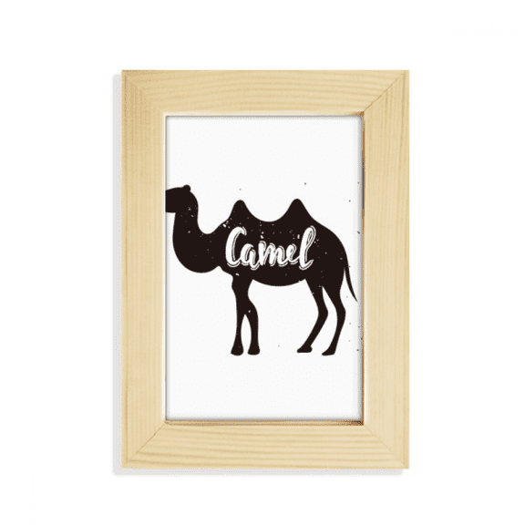 Camel Black And White Animal Desktop Display Photo Frame Picture Art Painting 5x7 inch