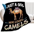 thumbnail image 1 of Camel Blanket Desert Camel Plush Throw Blanket Super Soft Cozy Warm Fleece Camel Bedding Blanket Gifts for Kids Girls Boys Women 40"X50", 1 of 6
