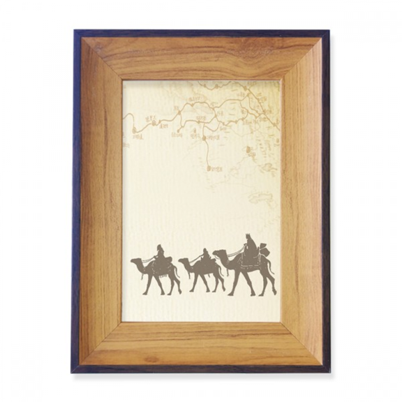 Camel Chinese Painting Silk Road map Photo Frame Exhibition Display Art Desktop Painting