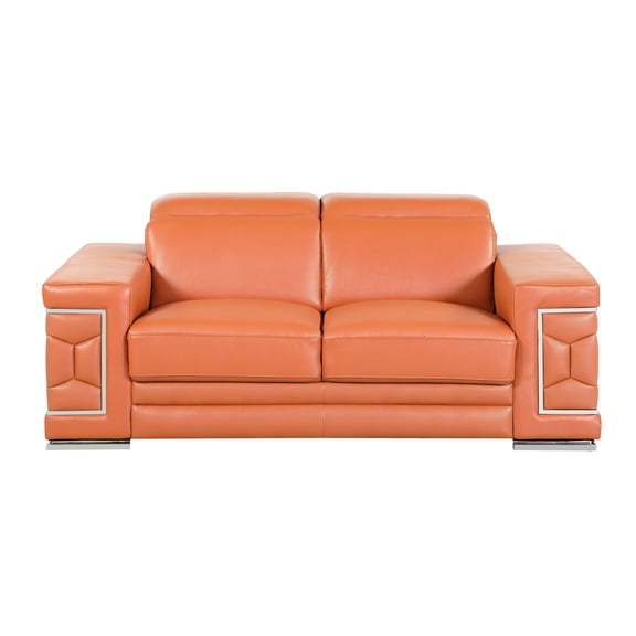 Camel - Colored Leather Look - High - density Foam - Patio Seating - Outdoor - ready