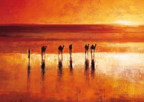 Camel Crossing Canvas Art - Jonathan Sanders (20 x 28)