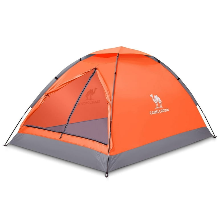 Camel Crown Camping Tent Waterproof 2 Person Tent for Camping Outdoor Dome Tent Lightweight Emergency Tent Easy up Tents Orange