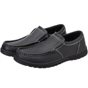 Camel Crown Leather Shoes for Men Loafers Soft Mens Slip on Shoes Casual Comfort Moccasin Daily Flats Driving Lightweight Walking Sneakers Shoes Outdoor Black