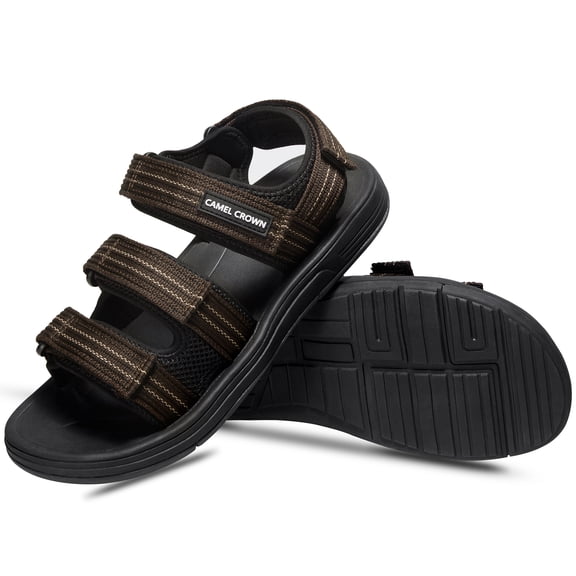 Camel Crown Men's Hiking Sandals Arch Support Casual Summer Outdoor Beach Sandals Male Open Toe Athletic Shoes Outdoor Brown