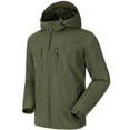 thumbnail image 1 of Camel Crown Packable Men's Rain Jacket Waterproof Shell Jacket Lightweight Raincoat with Hood Windbreaker for Outdoor Hiking Cycling Green, 1 of 9