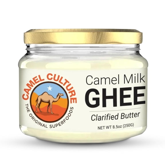 Camel Culture Grassfed Camel Milk Ghee w/ Immune Boosting Protein  Rich Buttery Flavour, Low-Lactose, 8.5 oz Delicious Clarified Butter for Cooking, & Baking