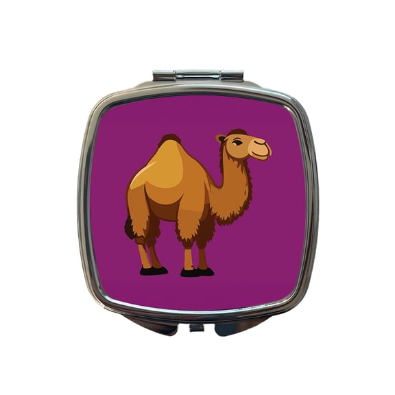 Camel Cute Profile Travel Makeup Handbag Purse Small Pocket Compact Mirror