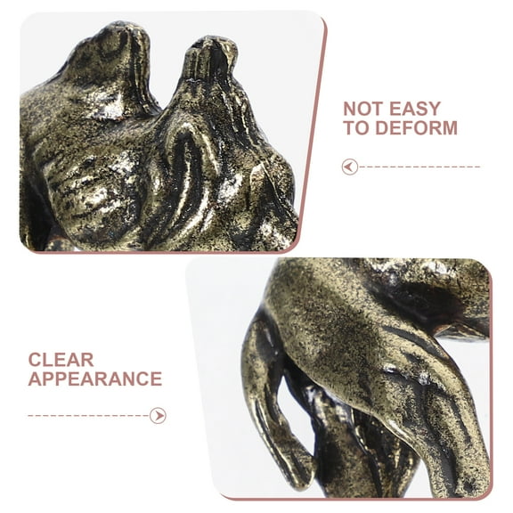 Camel Decoration,2Pcs Brass Camel Shape Figurine Home Decor Statue Miniature Camel Sculpture
