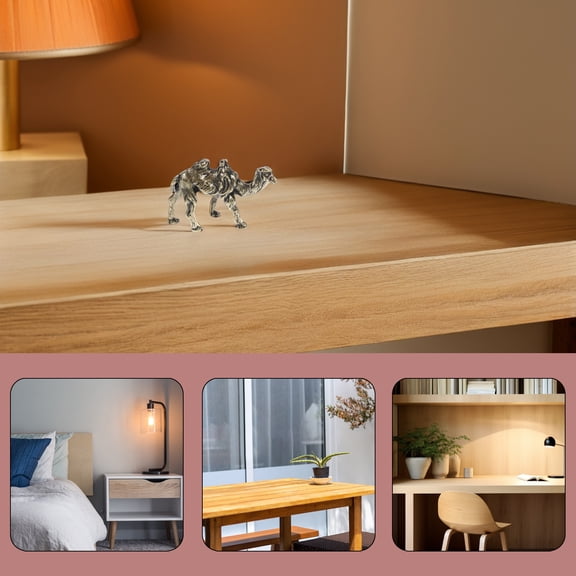 Camel Figurine,2pcs Brass Camel Shape Figurine Home Decor Statue Miniature Camel Sculpture