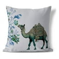 thumbnail image 1 of Camel Flower Indoor/Outdoor Pillow in Gray 26 x 26 with removable cover, 1 of 5