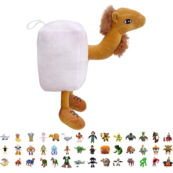 Camel & Fridge Fusion Cartoon Critter Plushie, Unique Hybrid Funny Toy, Room Ornament & Christmas Surprise Gift for Meme Toy Lovers (Frigo Camelo Style)