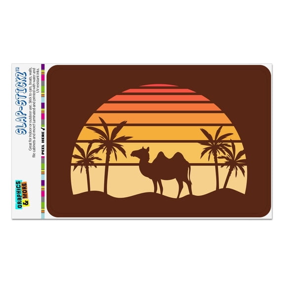 Camel In the Desert Sunset With Palm Trees Home Business Office Sign