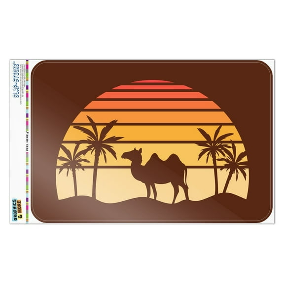 Camel In the Desert Sunset With Palm Trees Home Business Office Sign