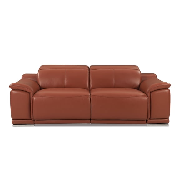 Camel Leather Power Reclining Home , Kiln-dried Hardwood Structure, 3-layer Foam Cushion, Stainless Steel Legs, Charging Feature Recliner With Base, High Cushioning, Facility