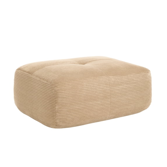 Camel Ottoman for Modular Sectional Sofa, Corduroy Deep Seat for Oversized Compressed Boneless Sectional Couches for Living Room Bedroom Apartment, Cloud Sofa Couch, Memory Foam, No Assembly