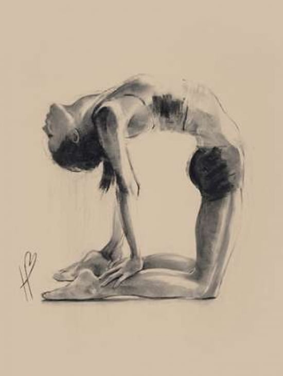 Camel Pose Canvas Art - Hazel Bowman (18 x 24)