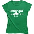thumbnail image 1 of Camel Pump Day Woo Woo Work Out Gym Barbell Women's Full Front T-Shirt, 1 of 4