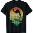 thumbnail image 1 of Camel Silhouette Sunset Retro Vintage 70s Nature Lover T-Shirt, 1 of 4