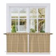 thumbnail image 1 of Camel Striped Tier Curtains 24 Inch Length, Farmhouse Vintage Camel Stripes Cafe Short Curtains for Bathroom Over Sink, Small Kitchen Curtain Light Filtering Tiered Drapes 2 Panels 27.5"Wx24"L, 1 of 9