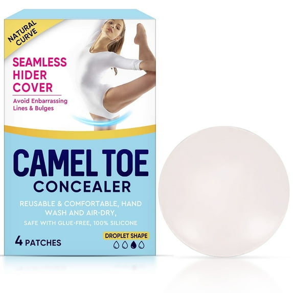 Camel Toe Concealer, Reusable Invisible Camel Toe Hider, Seamless Camel Toe Hider Underwear Camel Toe Cover for Leggings and Swimwear, 4 PCS