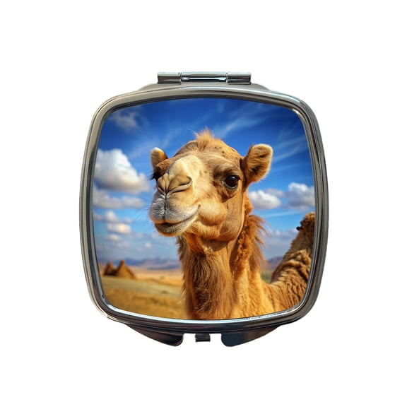 Camel Travel Makeup Handbag Purse Small Pocket Compact Mirror