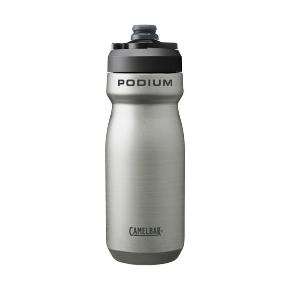 CamelBak Podium 18oz Insulated Stainless Steel Bike Water Bottle, Stainless