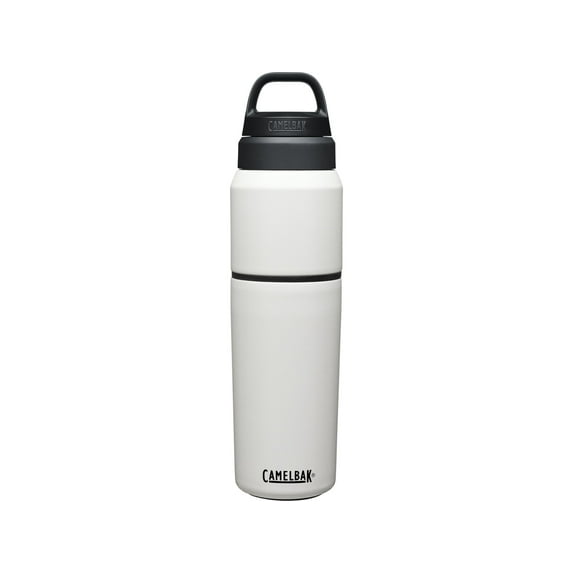 CamelBak MultiBev Insulated Stainless Steel Bottle/Cup, White/White, 22oz/16oz