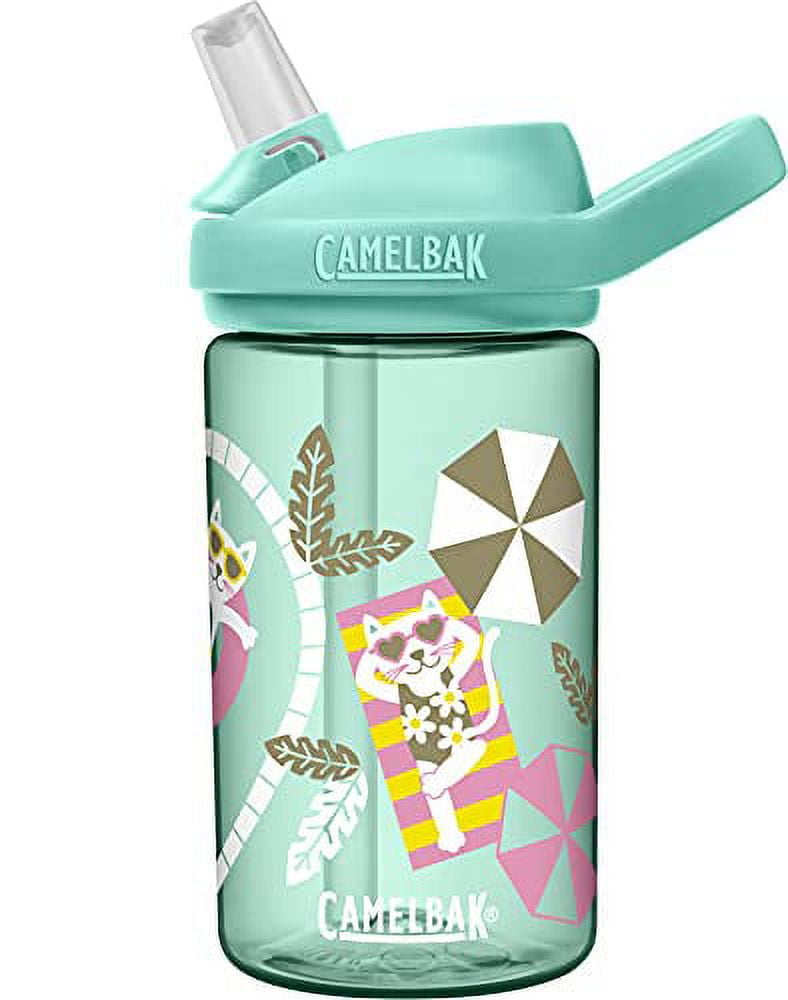 CamelBak eddy+ 14 oz Kids Water Bottle with Tritan Renew - Straw Top, Pool  Cats, LE 